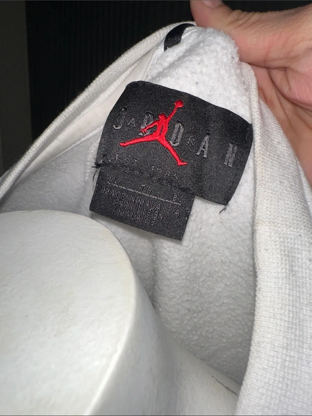 Jordan White Crewneck Sweatshirt with Multicolor Jumpman